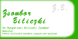 zsombor biliczki business card